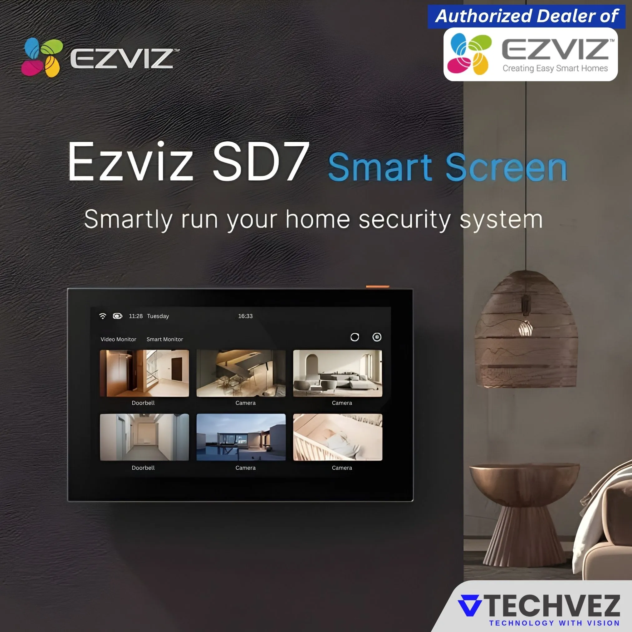 EZVIZ SD7 7 Inch Smart WiFi Touch Screen | Smart Security - Image 6